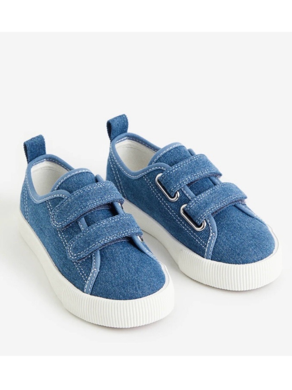 Kids Canvas Sneakers | Denim Blue | Size 13.5